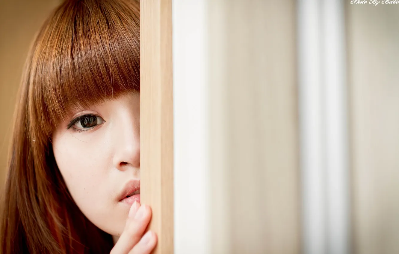 Photo wallpaper look, girl, background