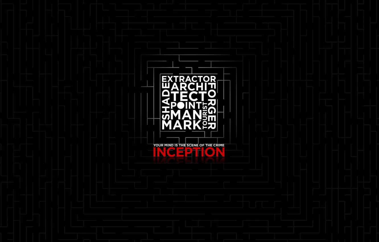 Photo wallpaper maze, inception, slogan