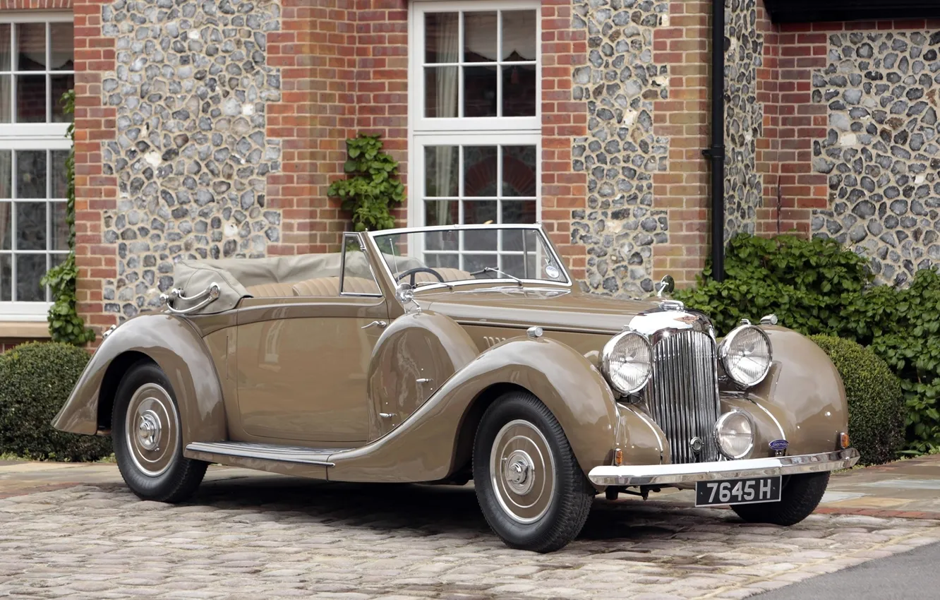 Photo wallpaper retro, background, Rapide, Lagonda, Coupe, V12, the front, 1939