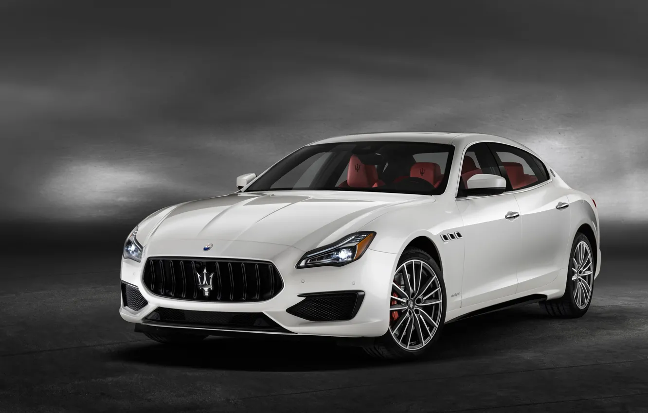 Photo wallpaper auto, Maserati, Quattroporte, white, GranSport