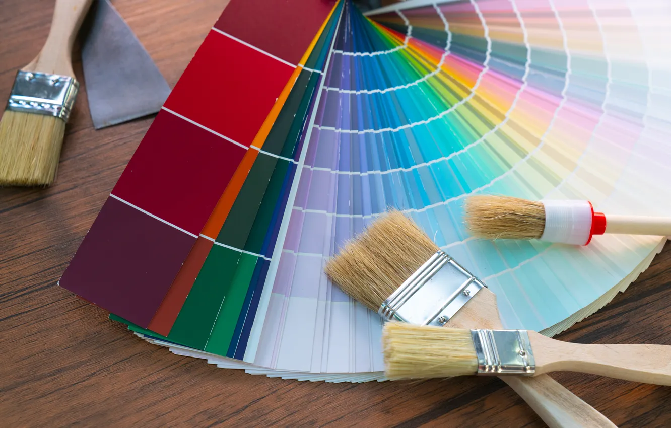 Photo wallpaper colors, brush, variety, color palette