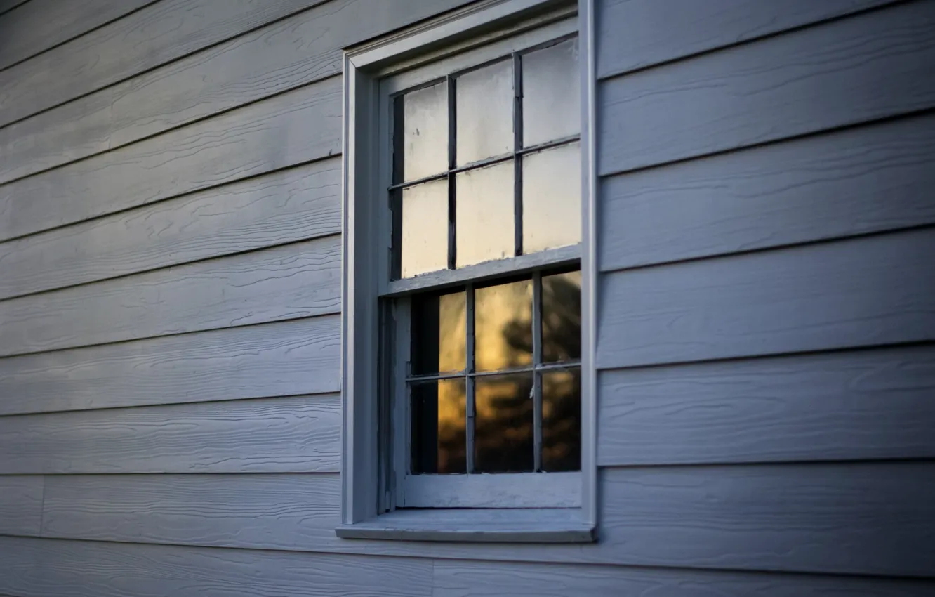 Photo wallpaper house, the evening, window