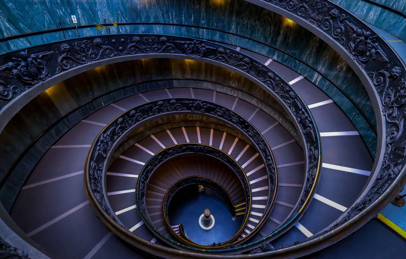 Photo wallpaper spiral, Rome, Italy, ladder, The Vatican, The Vatican Museums