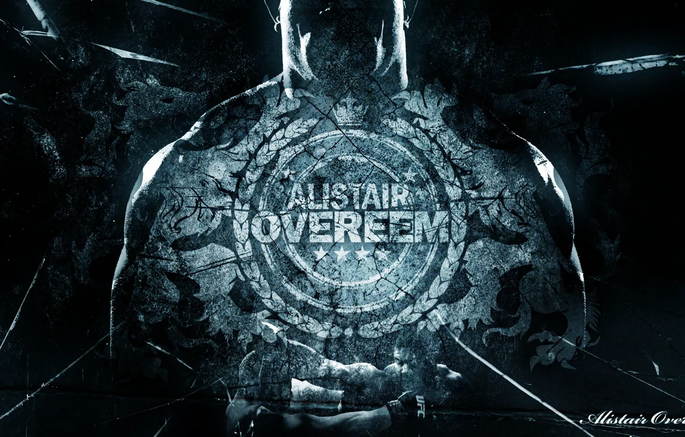 Photo wallpaper logo, digital art, Alistair Overeem, sports theme