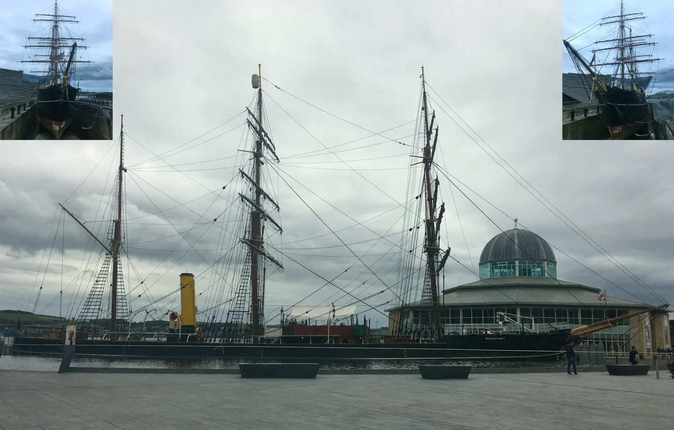 Photo wallpaper Scotland, Discovery, bark, Dundee, research ship