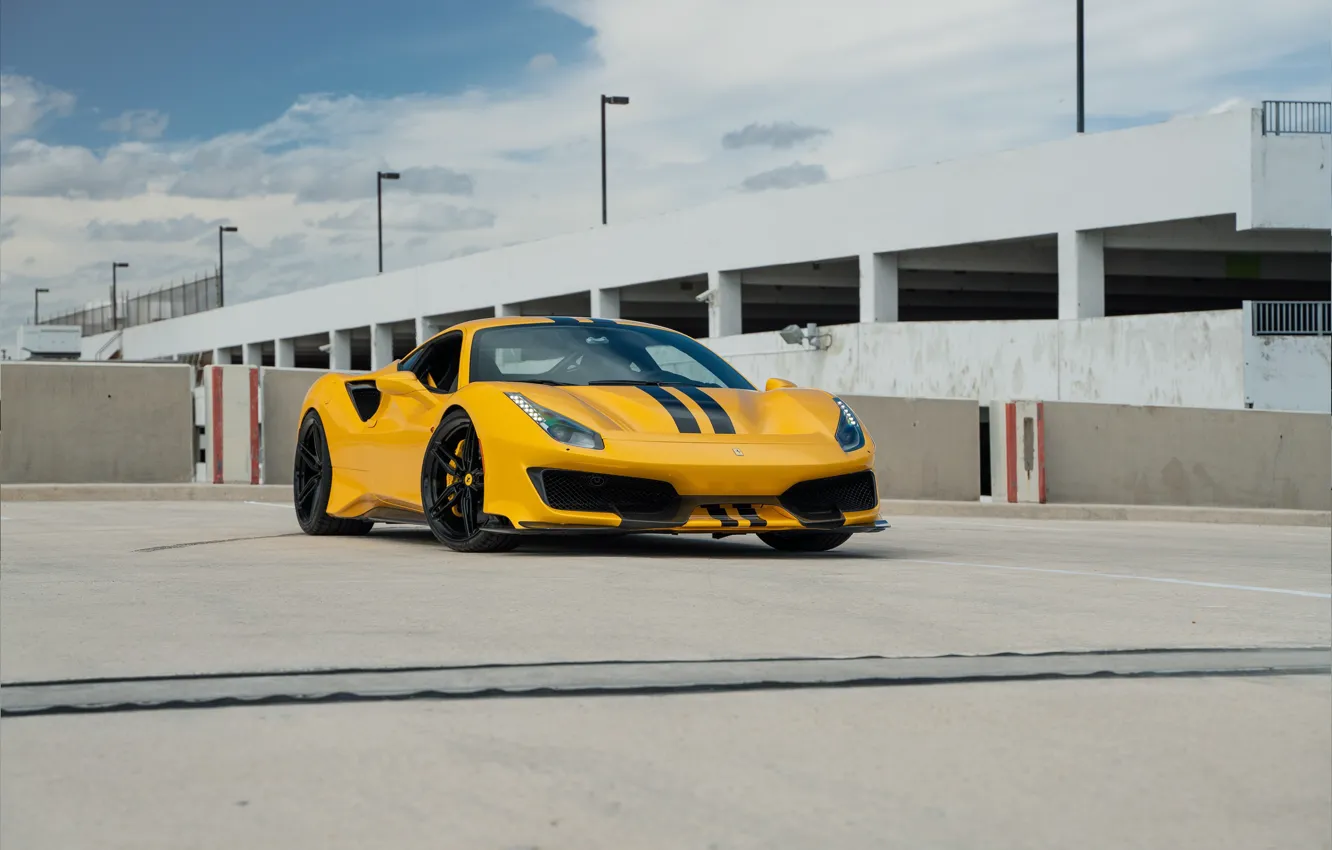 wallpaper-ferrari-black-yellow-488-pista-for-mobile-and-desktop