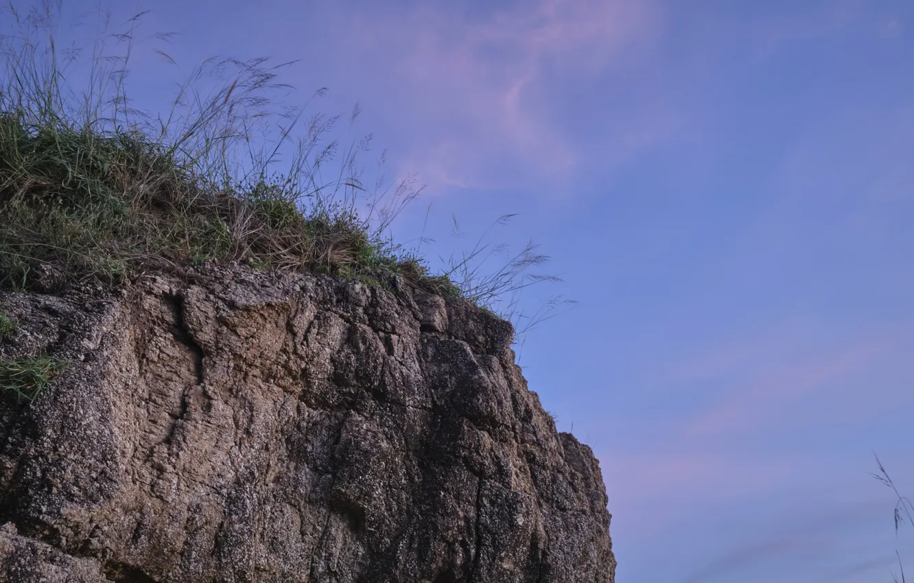Photo wallpaper the sky, sunset, stones, rocks