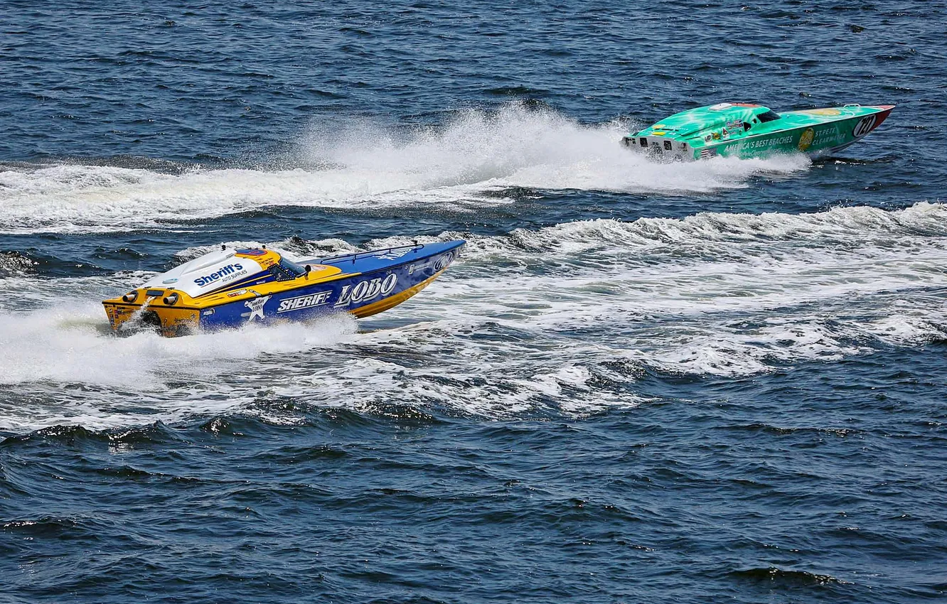 Photo wallpaper race, boat, speed