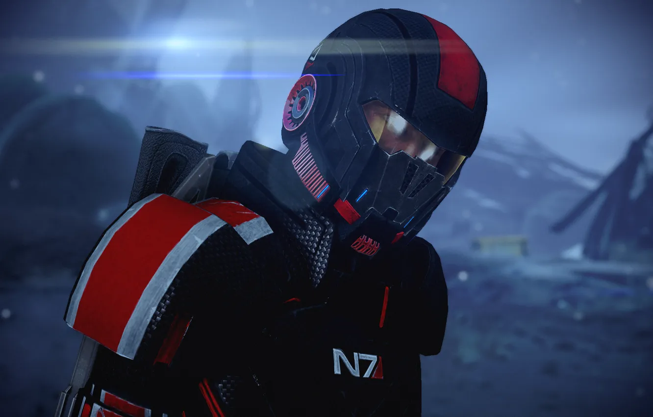 Photo wallpaper mass effect 2, mass effect, shepard, Mass Effect Legendry Edition