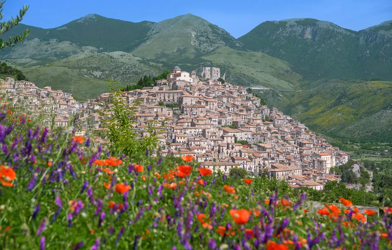 Photo wallpaper Italy, Calabria, Morano-Calabro