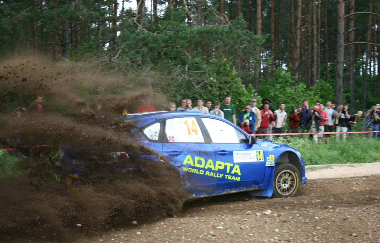 Photo wallpaper Subaru, Impreza, WRC, 2009, rally of Poland