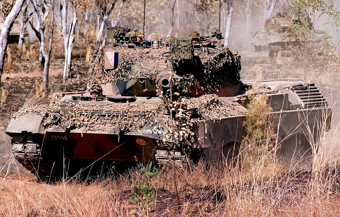 Photo wallpaper tank, camouflage, .raskraska, &ampquot;Leopard&ampquot;, VS Australia