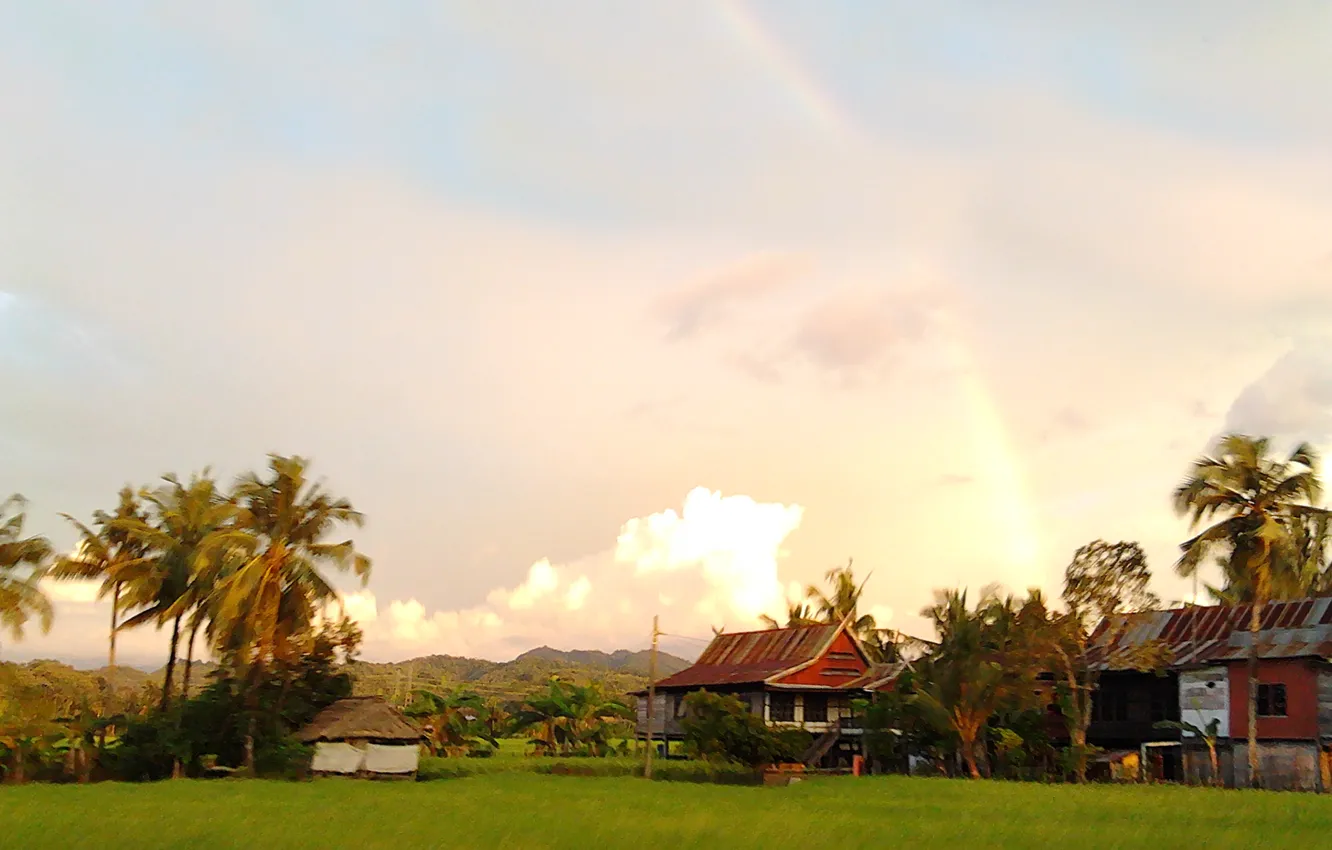 Photo wallpaper Rainbow, Landscapes, Indonesia, South Sulawesi, Afternoon