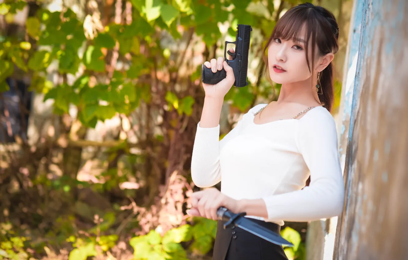 Photo wallpaper China, girl, sexy, girls, woman, model, asian, cute