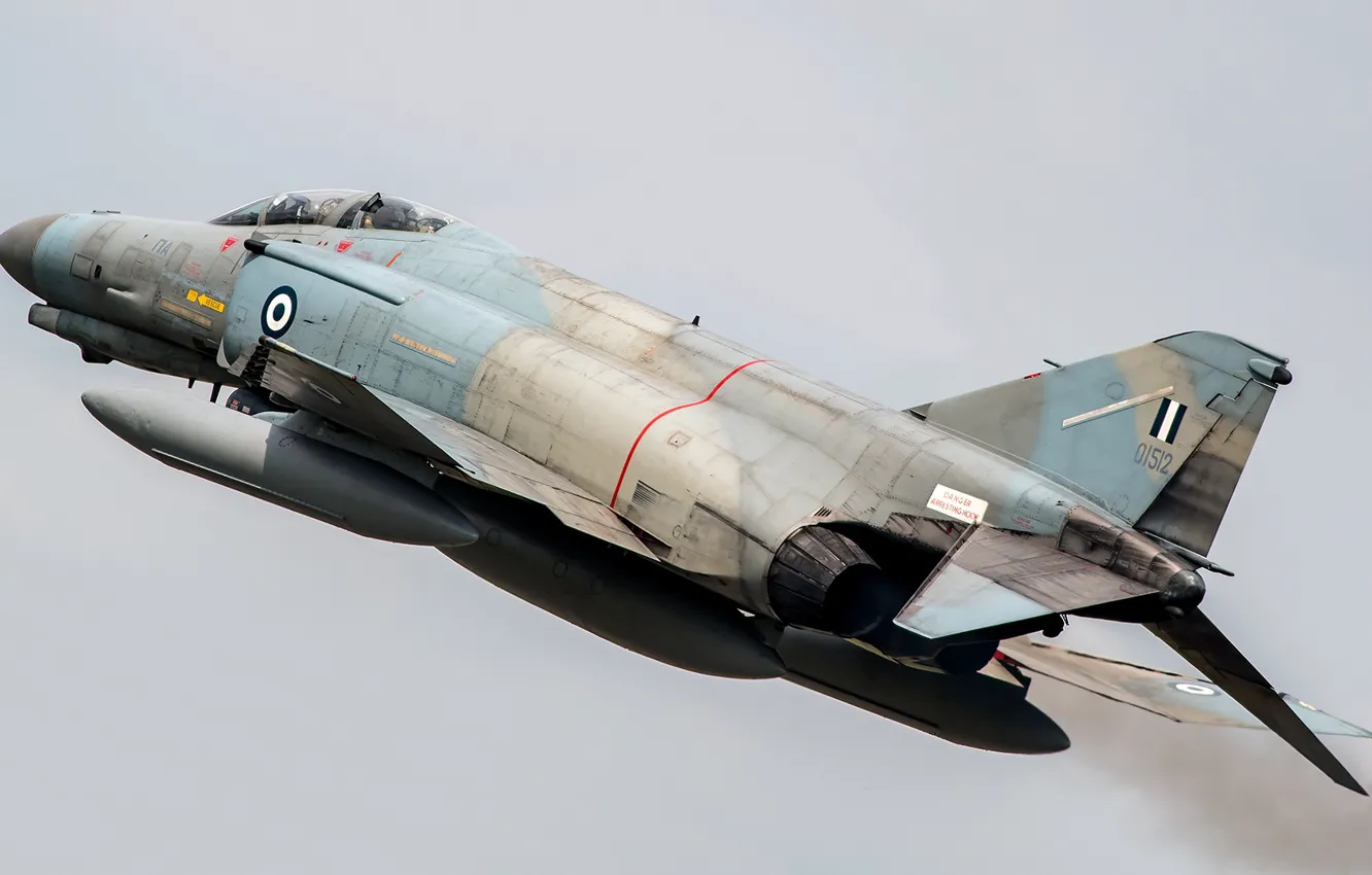 Photo wallpaper fighter, F-4 Phantom II, McDonnell Douglas F-4 Phantom II, Greek air force, Hellenic Air Force, …