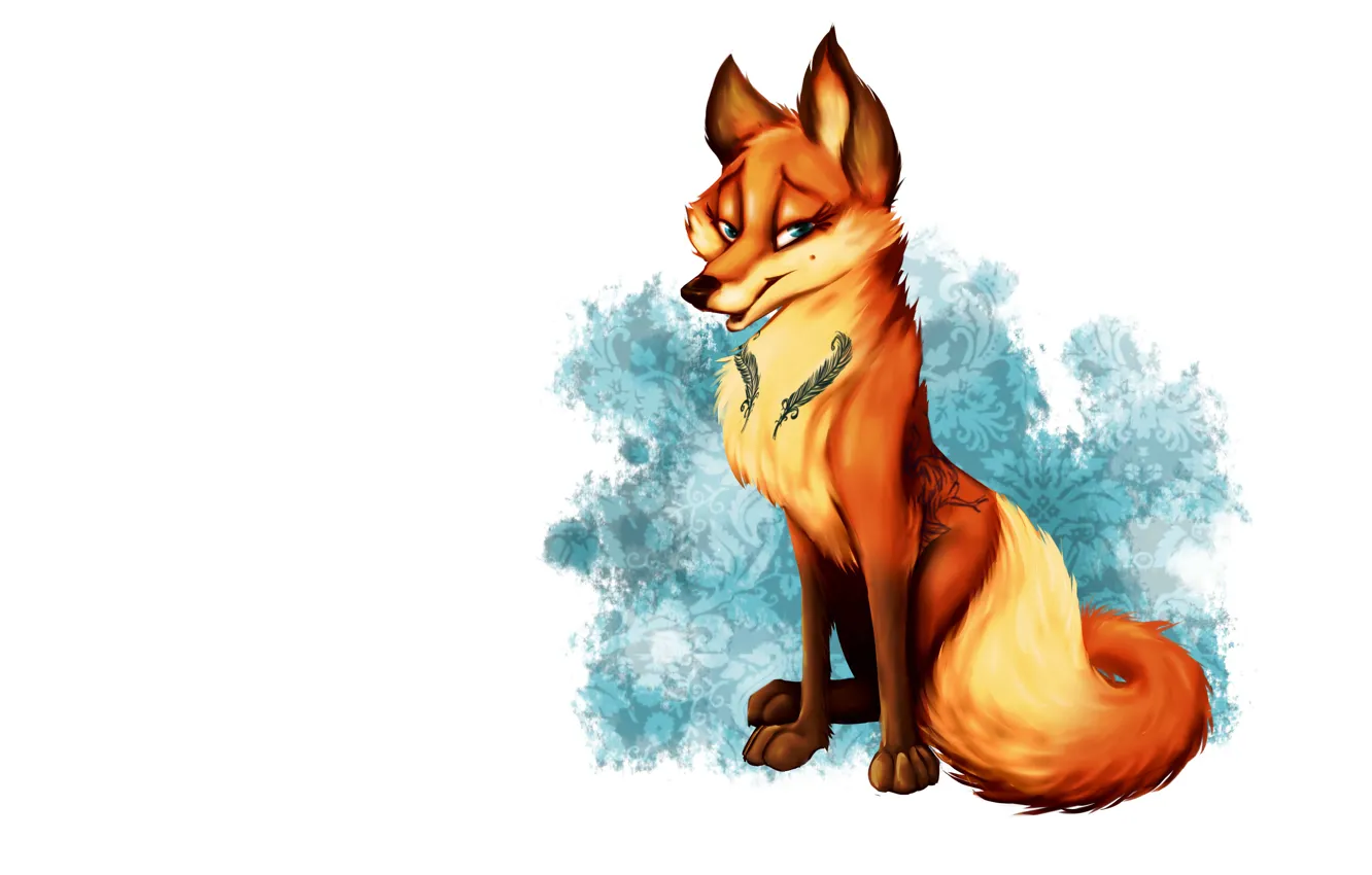 Photo wallpaper animal, art, Fox, red, fox