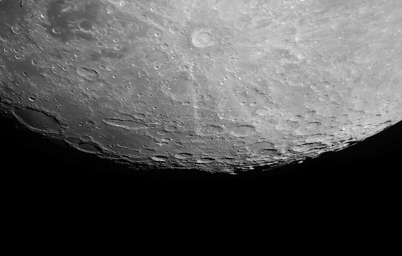 Photo wallpaper the moon, satellite, Saturn