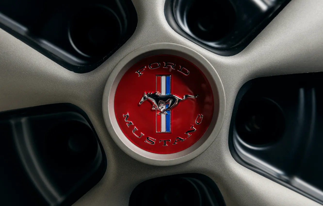 Photo wallpaper Mustang, Ford, logo, wheel, Ringbrothers, 1965 Ford Mustang Convertible, Ford Mustang Uncaged