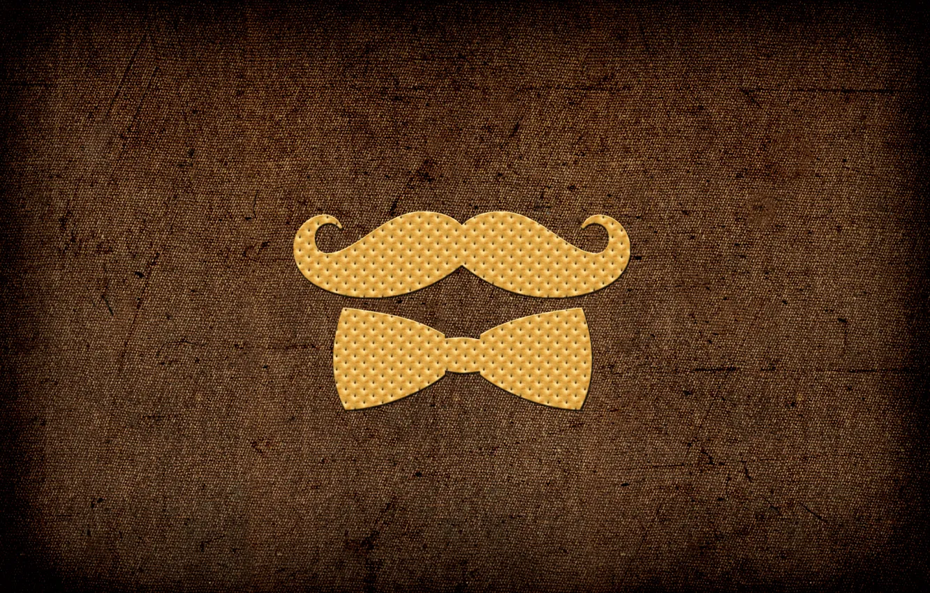 Photo wallpaper Butterfly, Mustache, Cookies, Mustache Gentleman