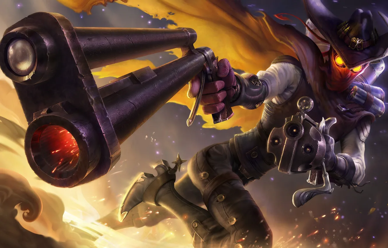 Wallpaper Fantasy, Art, Guns, League of Legends, Illustration, Weapon ...