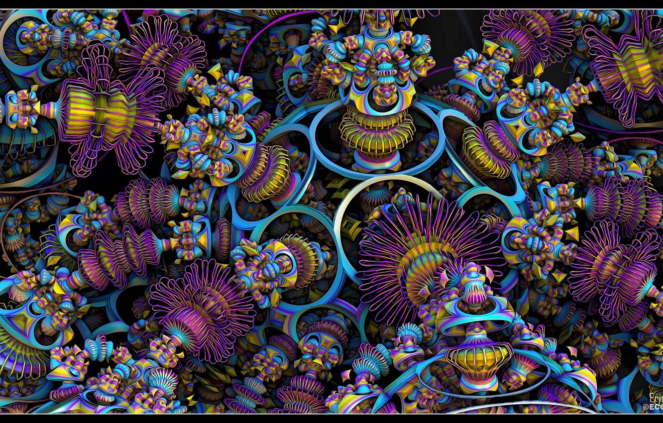 Photo wallpaper PATTERN, FRACTAL, VISUALIZATION