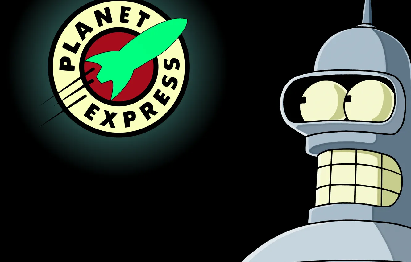 Photo wallpaper Futurama, Planet, Bender, Express