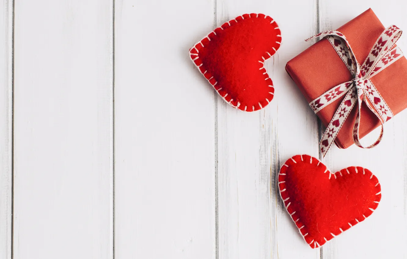 Photo wallpaper love, gift, heart, hearts, red, love, heart, wood