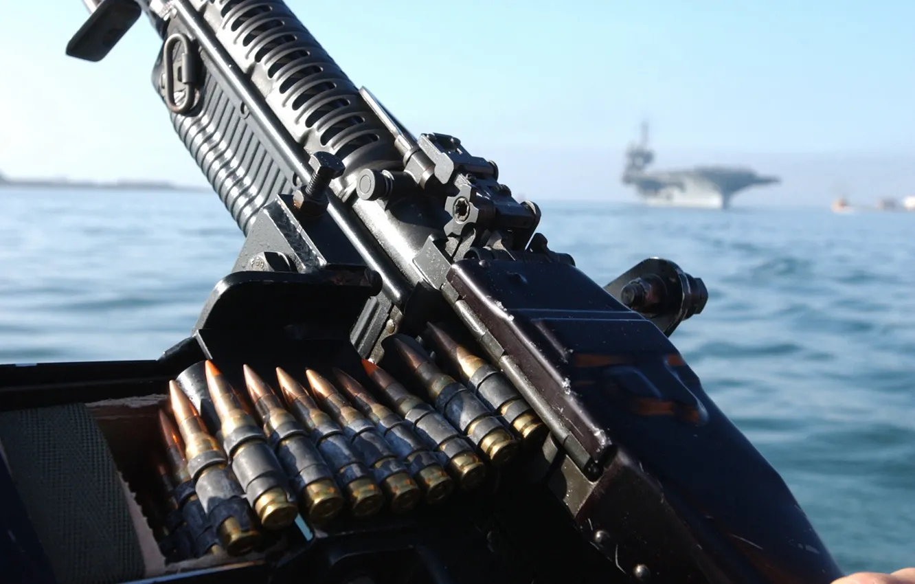 Photo wallpaper American, machine gun, the nickname "Pig", M60