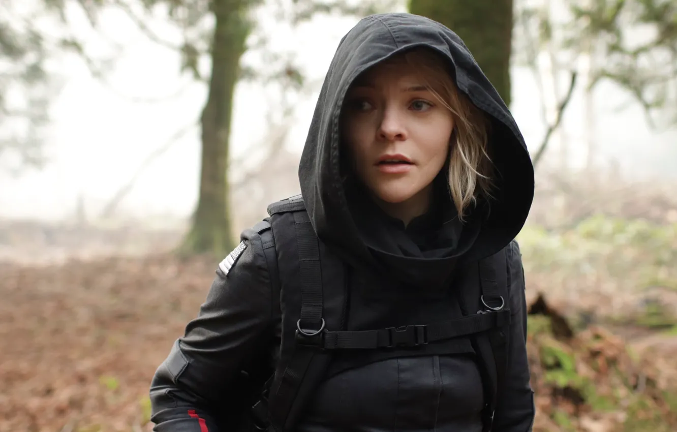 Photo wallpaper forest, girl, soldiers, blonde, hood, the series, witch, scar