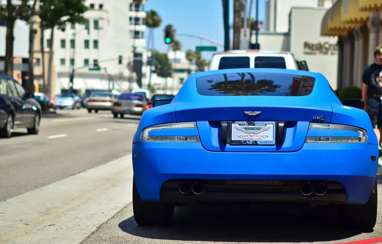 Photo wallpaper Aston, Martin, blue