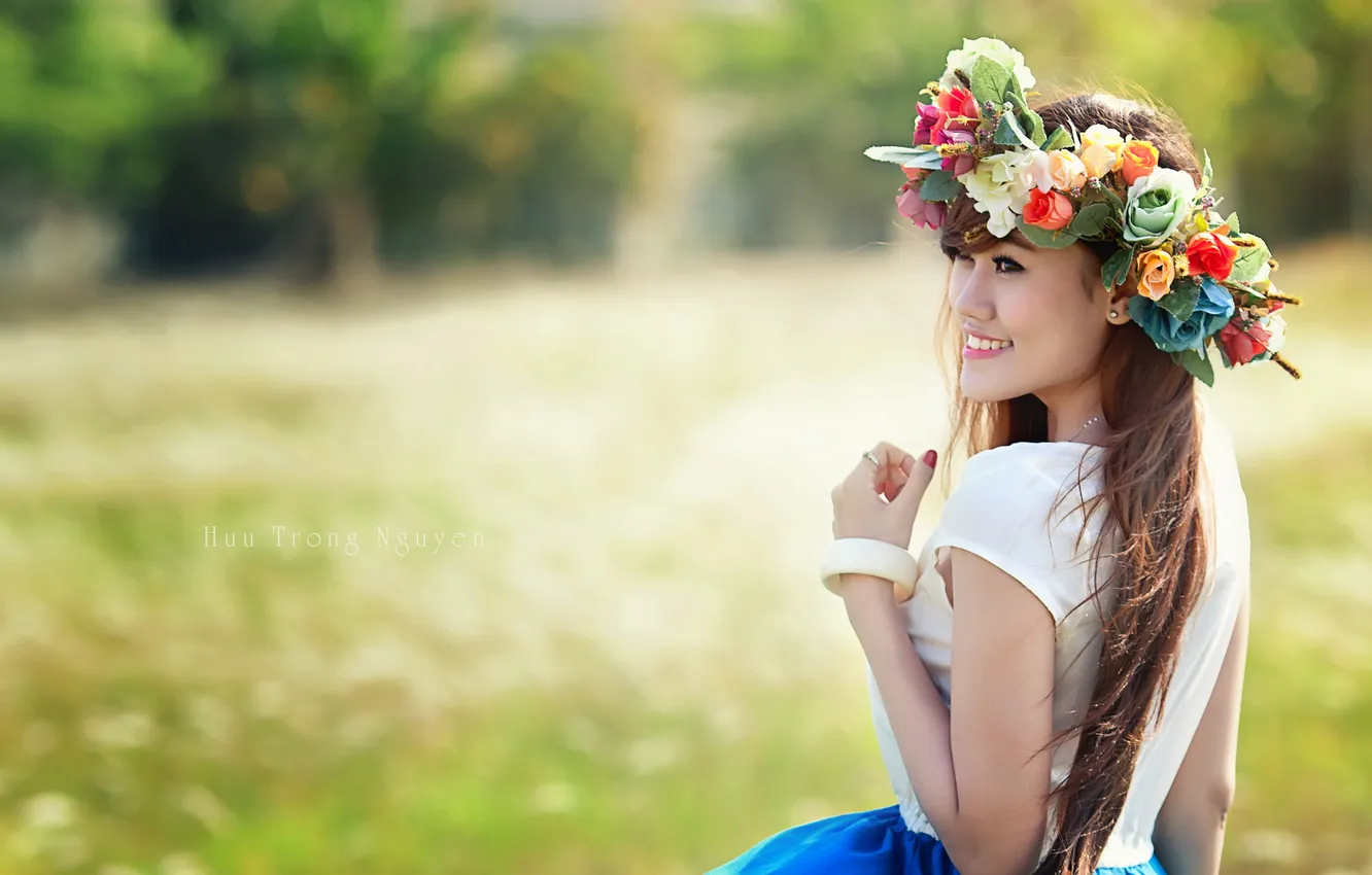 Photo wallpaper summer, girl, Asian