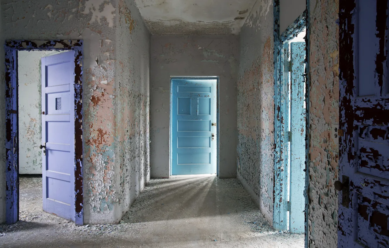 Photo wallpaper house, door, room