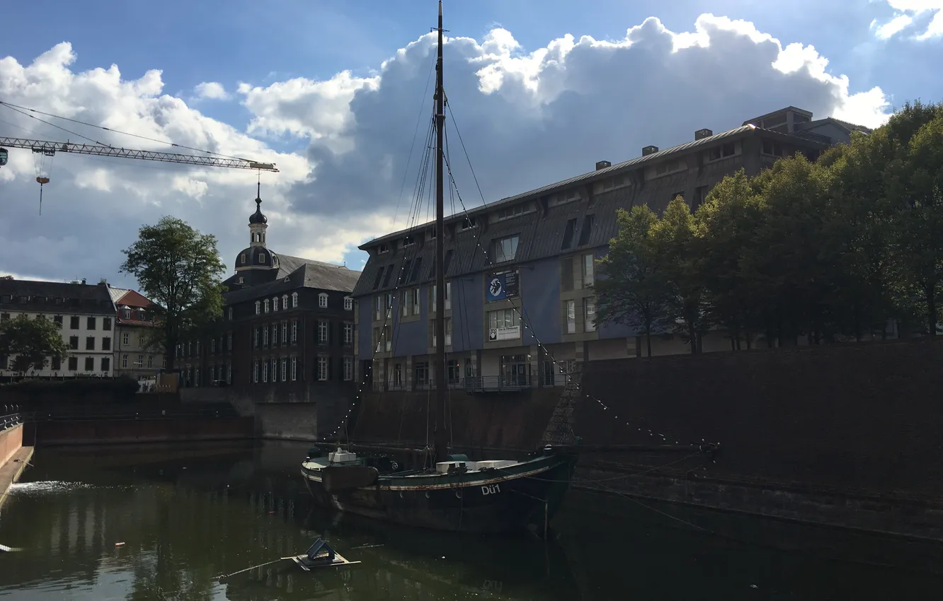 Photo wallpaper city, Germany, architecture, center, Dusseldorf