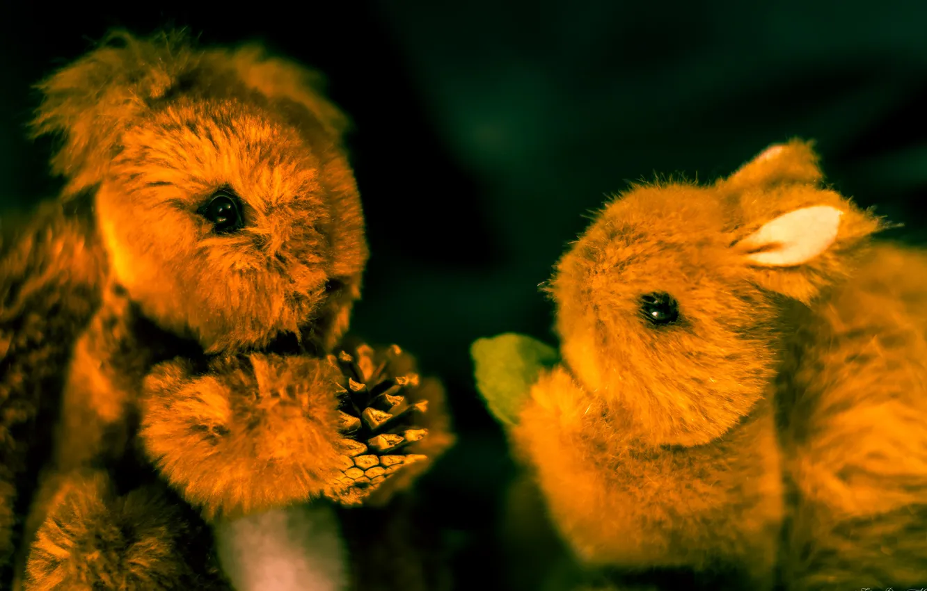 Photo wallpaper toy, rabbit, bumps