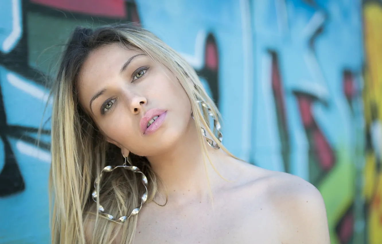 Photo wallpaper look, blonde, Martina