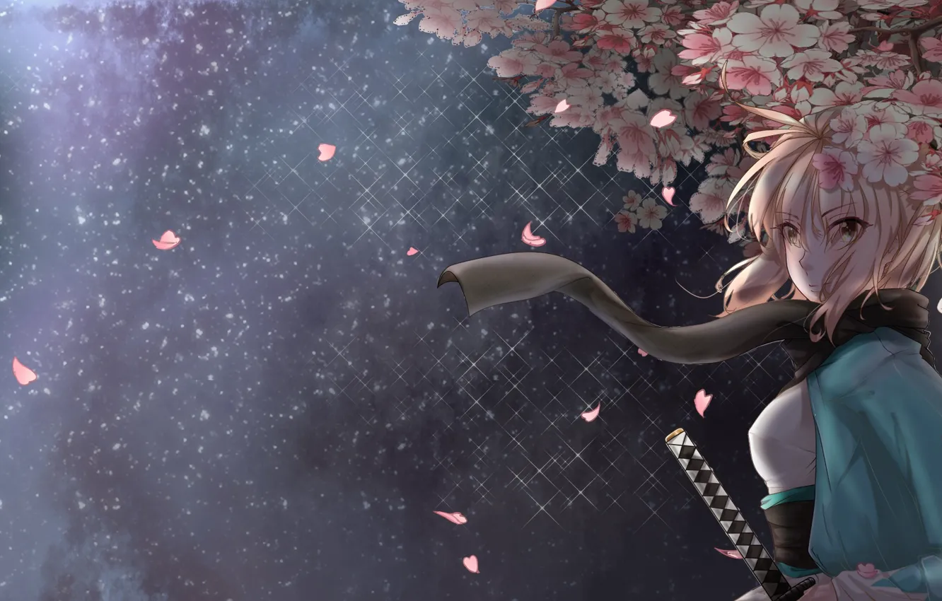 Photo wallpaper girl, flowers, Shine, Fate / Grand Order