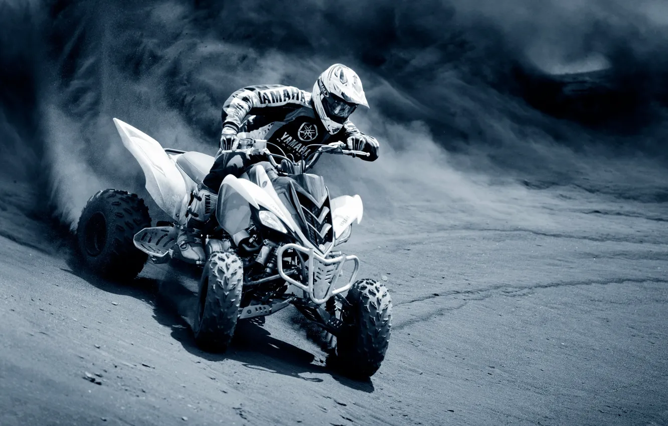 Photo wallpaper dirt, ATV, racer