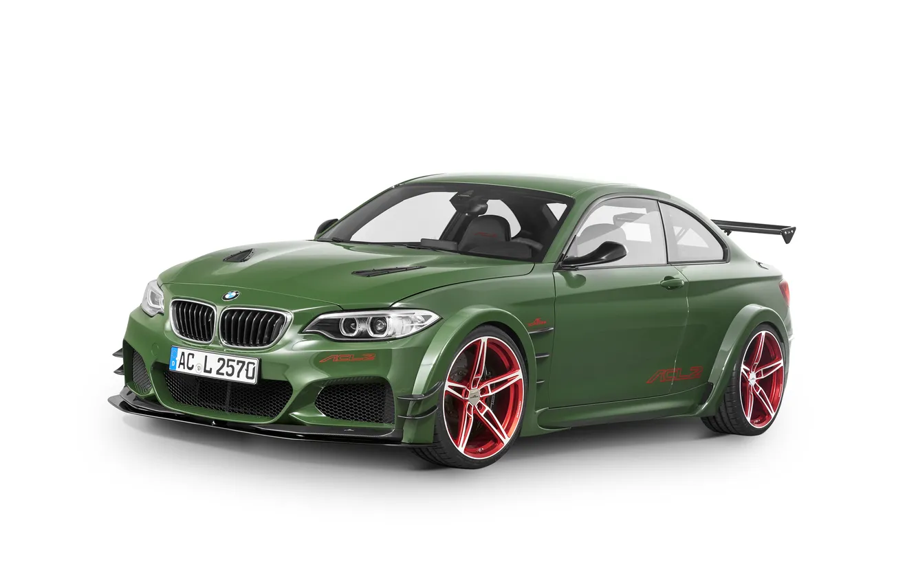 Photo wallpaper BMW, coupe, BMW, white background, F22, Coupe, AC Schnitzer, 2-Series