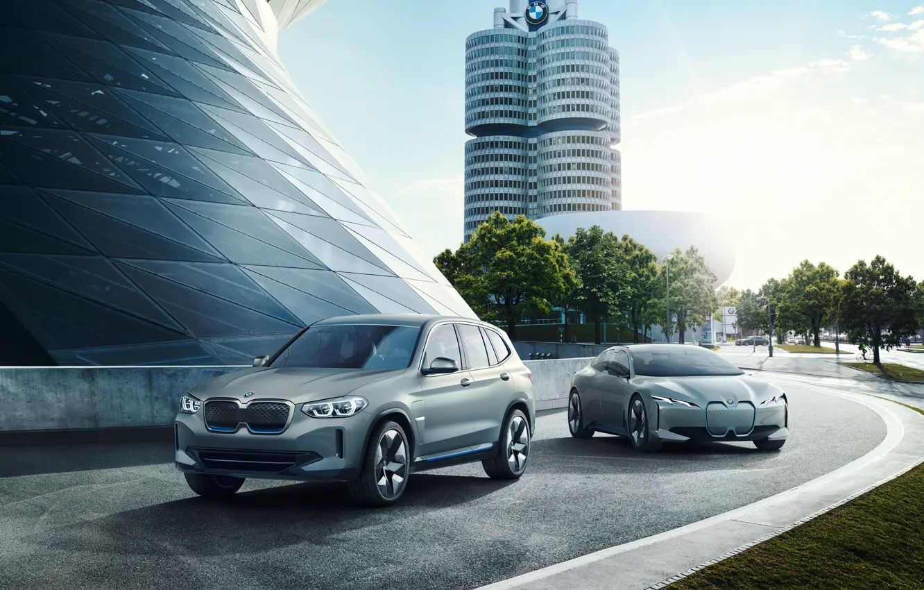 Photo wallpaper Concept, BMW, 2018, electric car, electrocreaser, BMW iX3, i Vision Dynamics