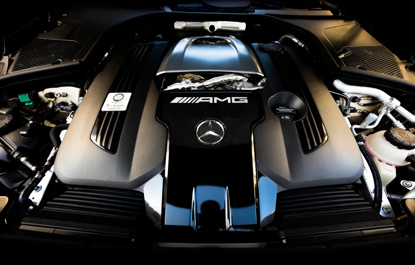Photo wallpaper Mercedes-Benz, Mercedes, AMG, S-Class, engine, S-Class, Mercedes-AMG, Mercedes-AMG S 63 E Performance