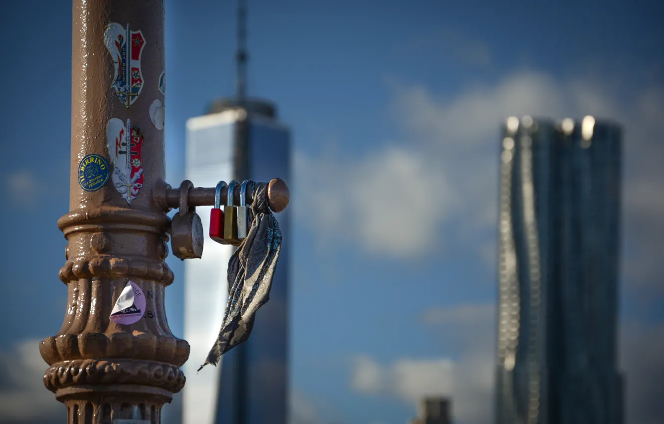 Photo wallpaper bridge, New York, rope, the cable