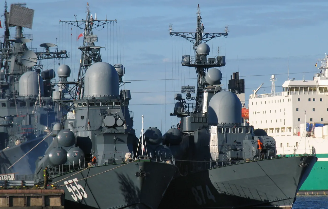 Photo wallpaper ships, destroyer, rocket, Geyser, Morshansk, Persistent