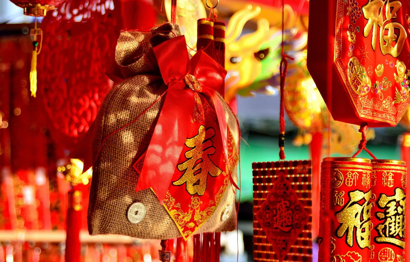 Photo wallpaper macro, bag, shop