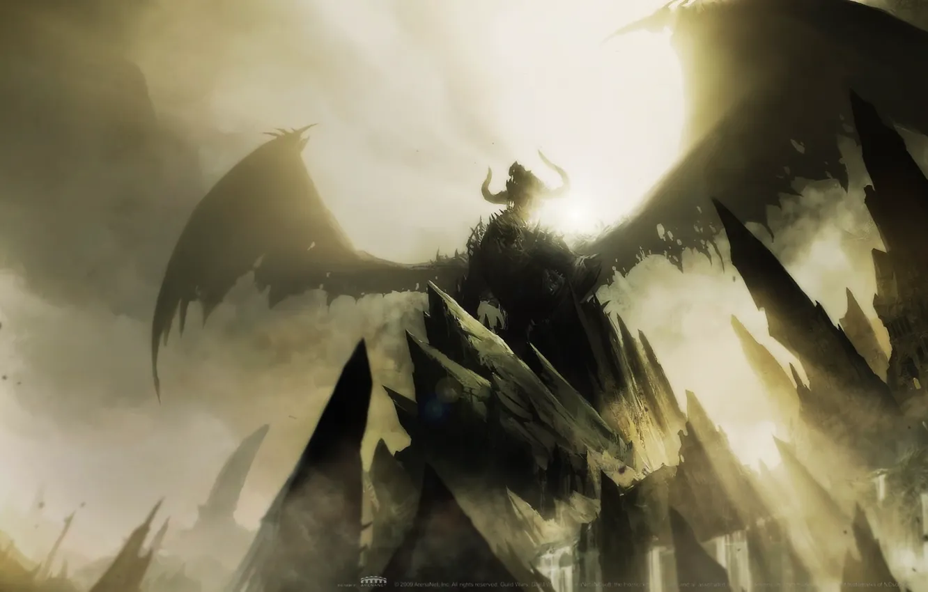 Photo wallpaper digital, art, artwork, dragons