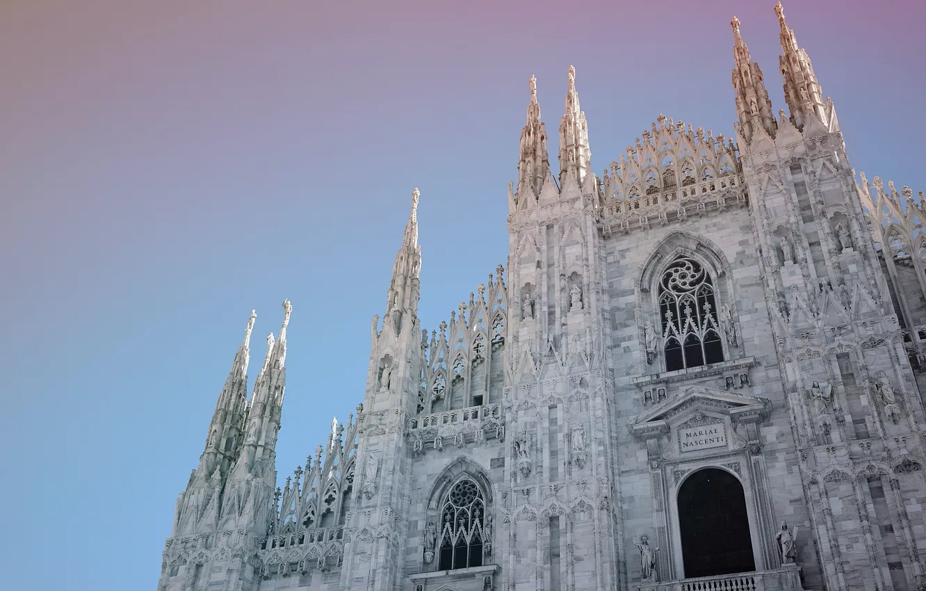 Photo wallpaper Cathedral, Milan, Piazza del Duomo