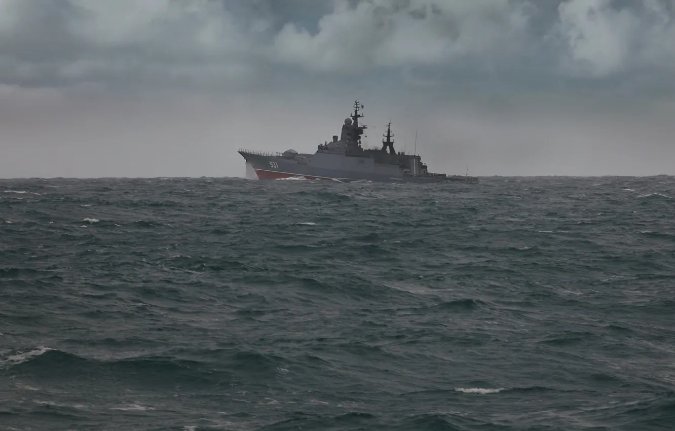 Photo wallpaper wave, Corvette, quick-witted