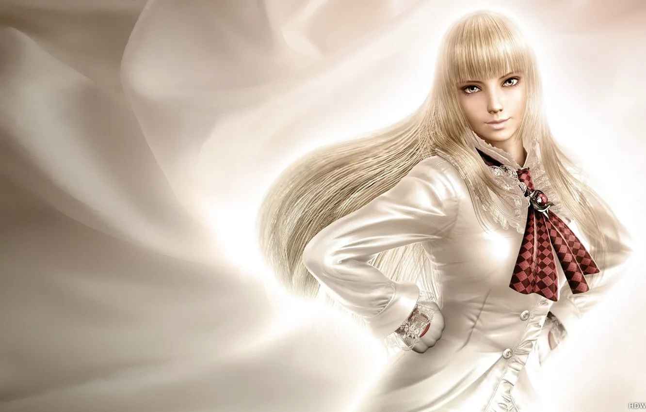 Photo wallpaper look, girl, blonde, gloves, sexy, tekken, lili