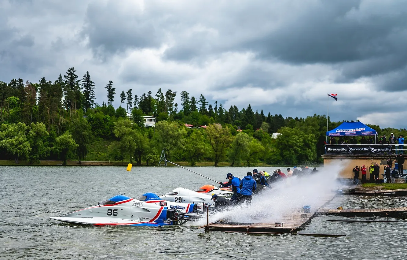 Photo wallpaper race, boat, speed