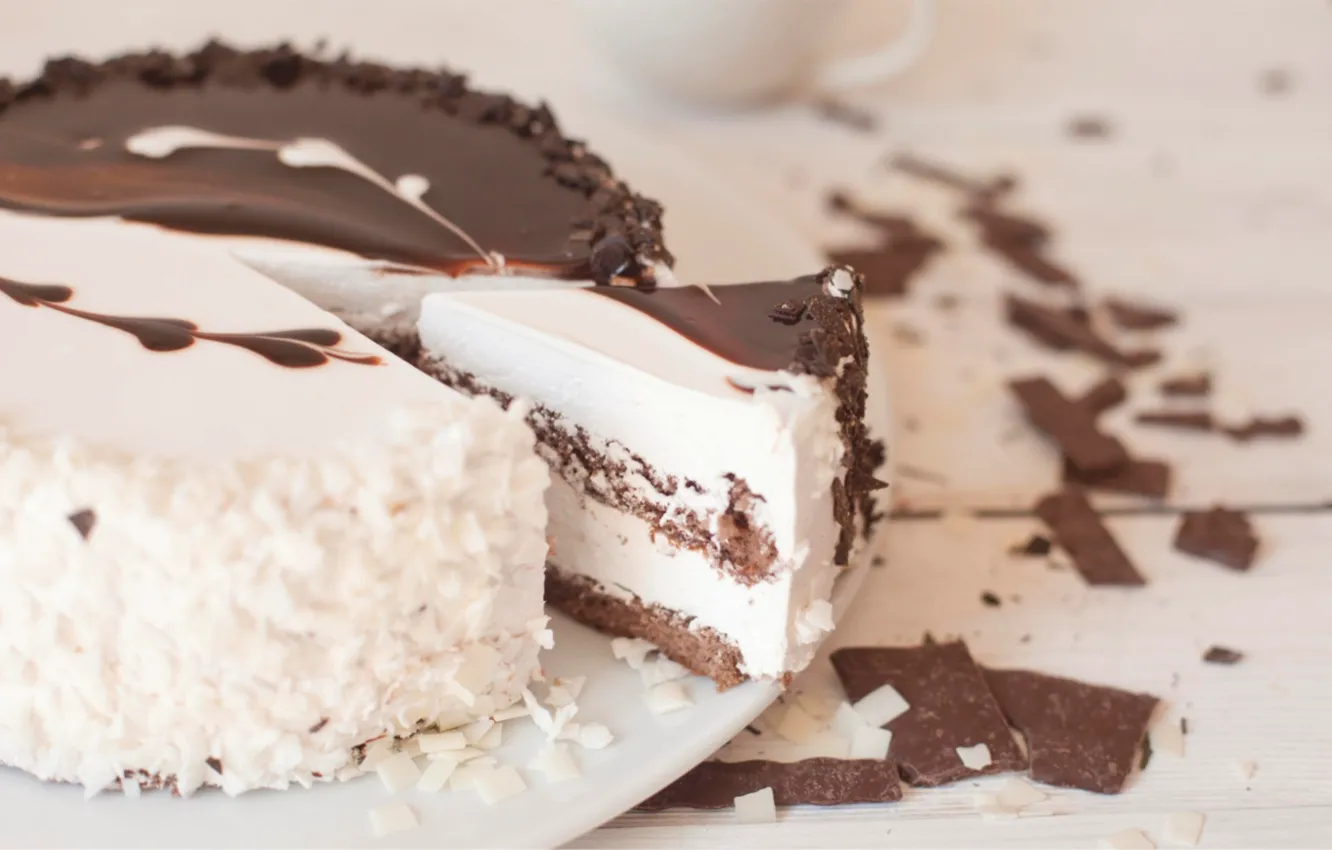 Photo wallpaper cake, cream, sealed