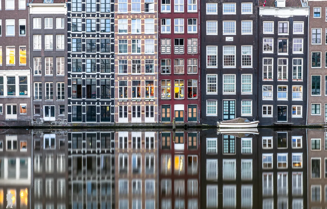 Photo wallpaper Windows, Amsterdam, Netherlands